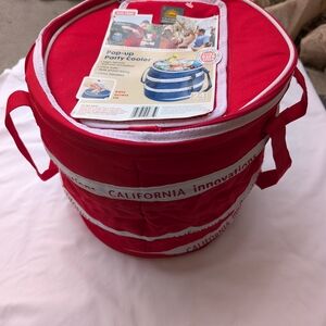 Red Pop-Up Party Cooler